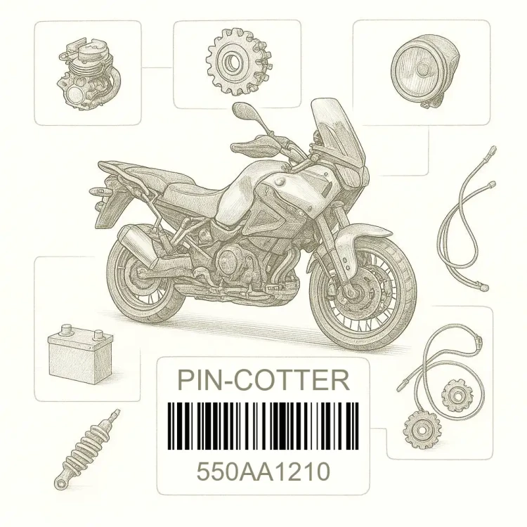 550AA1210 PIN-COTTER,1.2X10, Kawasaki Номер детали 550AA1210