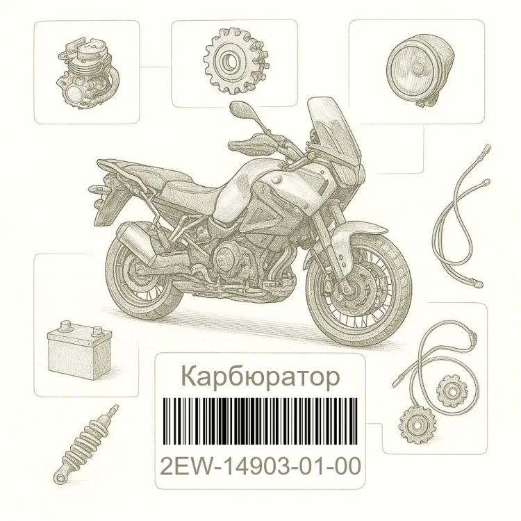 2EW-14903-01-00 Карбюратор, Yamaha Номер детали 2EW-14903-01-00, 2EW149030100, 2EW-14903-01, 2EW1490301, 2EW 14903 01