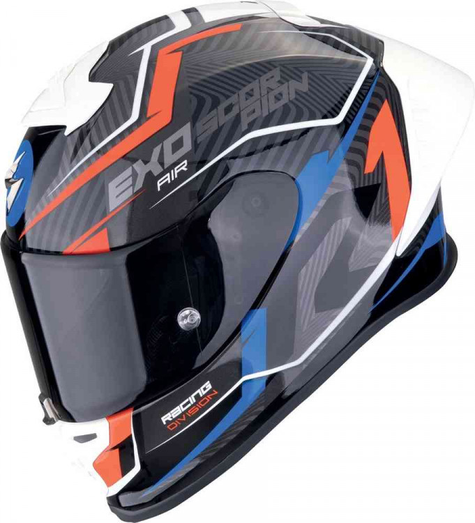 Мотошлем интеграл Scorpion EXO R1 Evo Air II Coup Черный/Красный/Синий 111-442-258-02