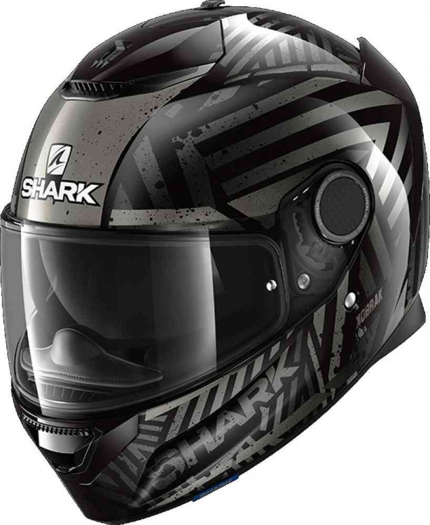 Мотошлем интеграл Shark Spartan Kobrak Черный/Серый HE3440E-KAA-XXL