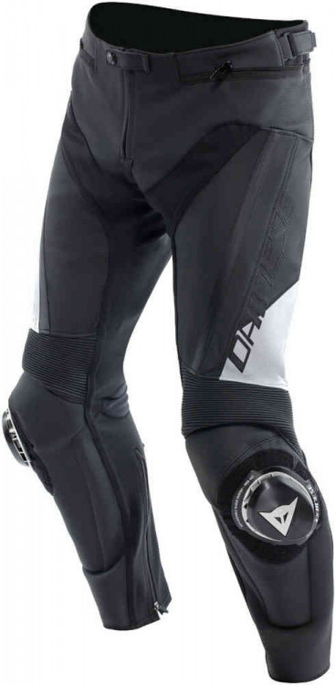 Мотоштаны кожаные мужские Dainese Delta 4 Черный/Белый 15500003-622-46