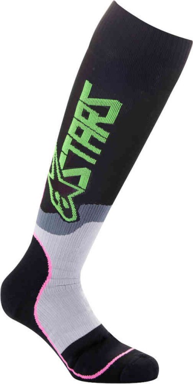 термобелье - носки Alpinestars MX Plus-2 Черный/Розовый 4701920-1669-S
