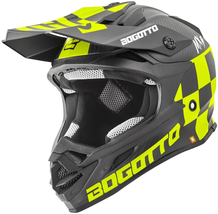 Мотошлем для мотокросса и эндуро Bogotto V328 Xadrez Carbon