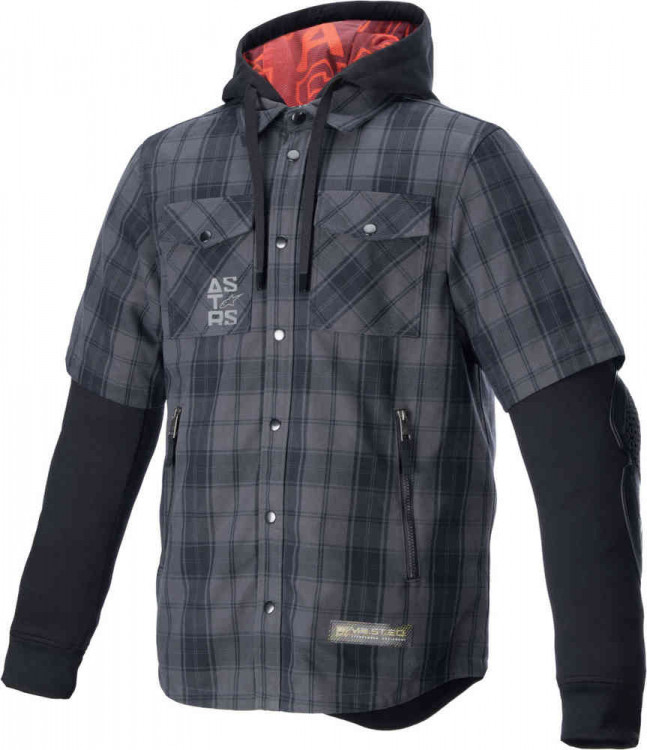 Мотокуртка текстильная мужская Alpinestars MO.ST.EQ Tartan Черный/Серый 4300424-9610-L