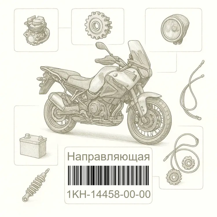 1KH-14458-00-00 Направляющая, Yamaha Номер детали 1KH-14458-00-00, 1KH144580000, 1KH-14458-00, 1KH1445800, 1KH 14458 00