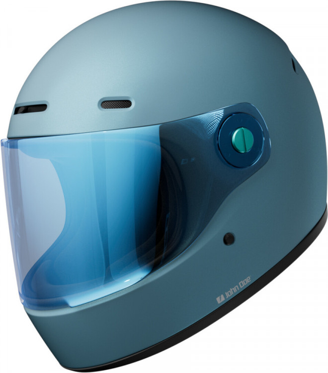 Мотошлем интеграл John Doe JD/One Светло-голубой матовый JH1008-XS