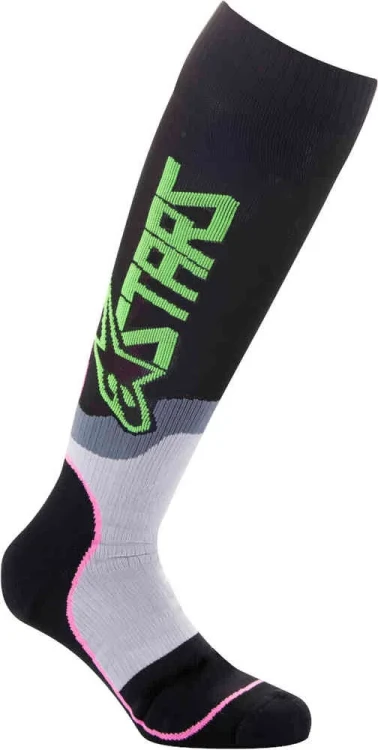 термобелье - носки Alpinestars MX Plus-2 Черный/Розовый 4701920-1669