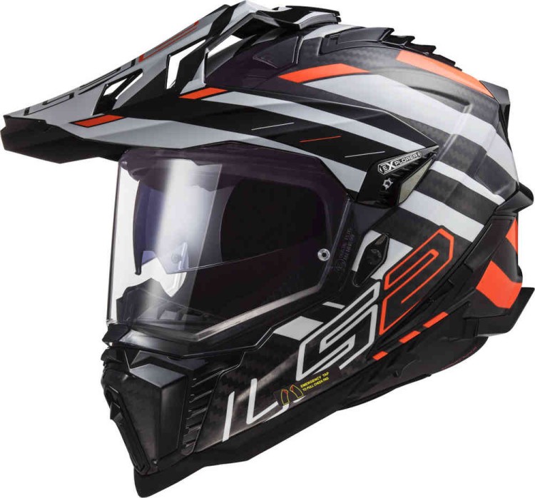 Мотошлем для мотокросса и эндуро LS2 MX701 Explorer Carbon Edge