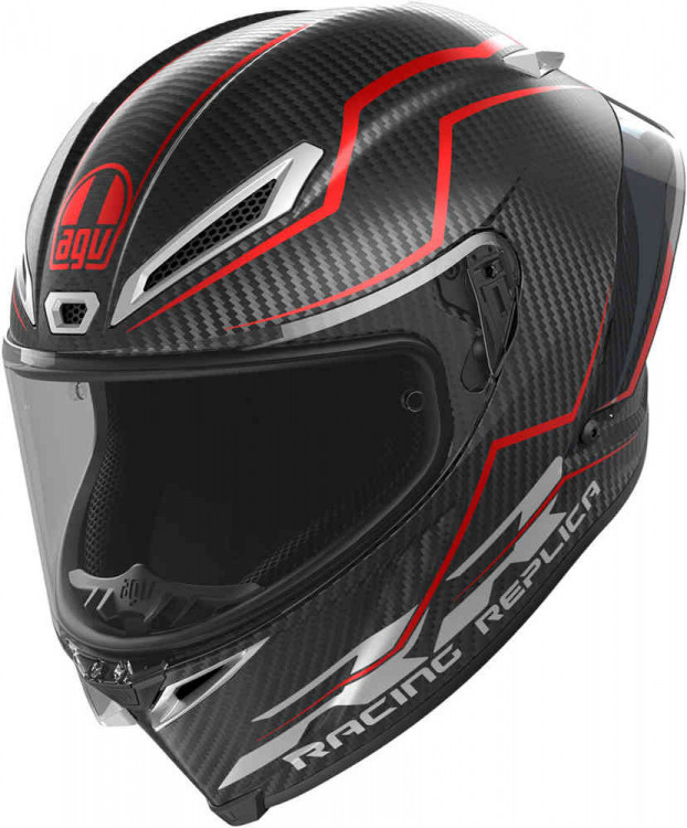 Мотошлем интеграл AGV Pista GP RR Performante Carbon Черный/Красный 18356002-017-XS