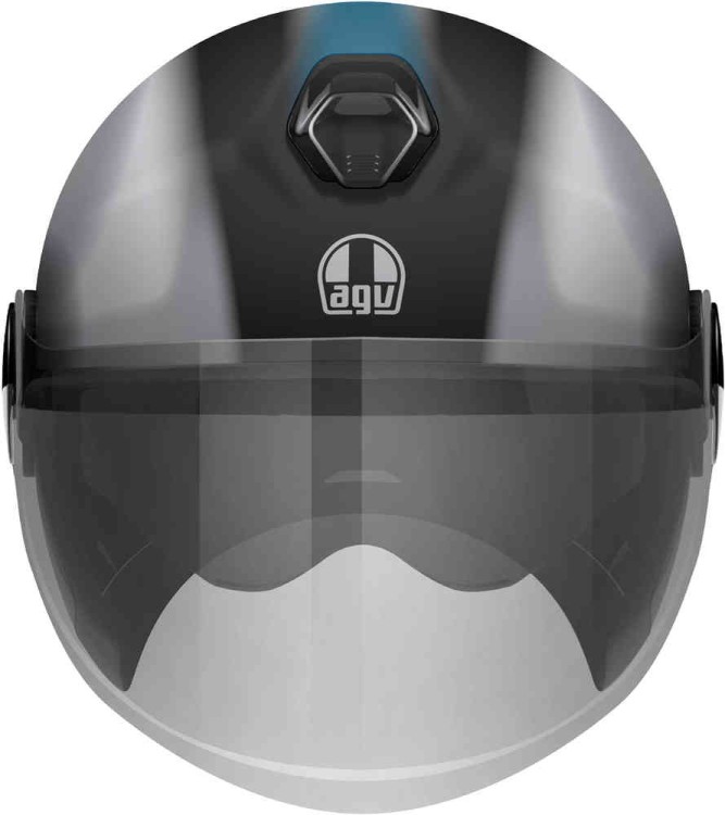 Мотошлем открытый AGV Eteres Levanto Черный/Серебристый 18468001-021-XS