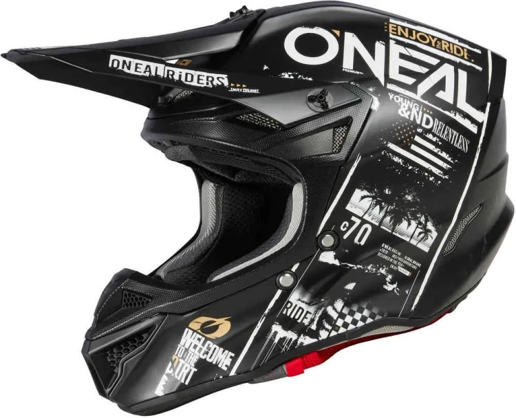 Мотошлем для мотокросса и эндуро Oneal 5Series Polyacrylite Attack