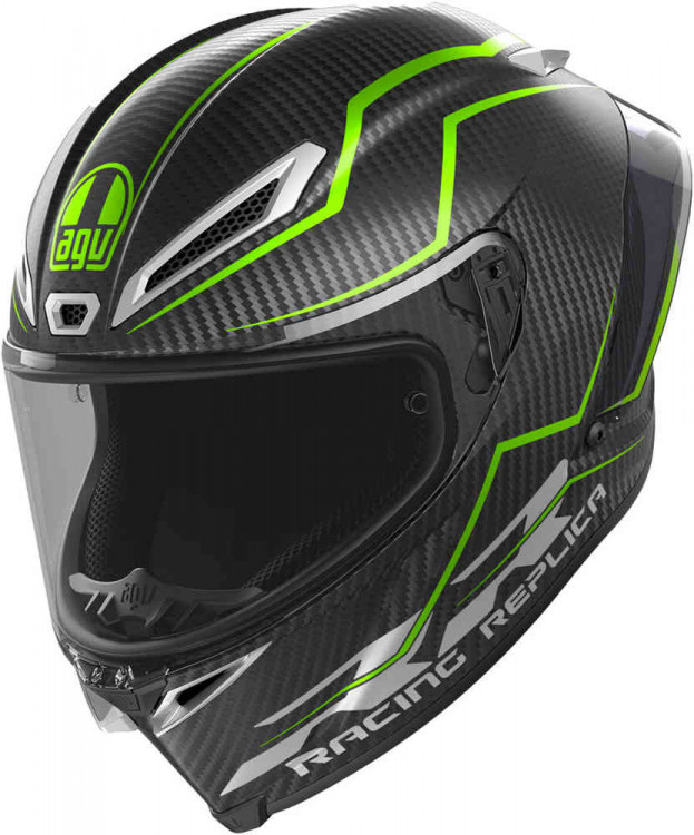 Мотошлем интеграл AGV Pista GP RR Performante Carbon Черный/Зеленый 18356002-018-S