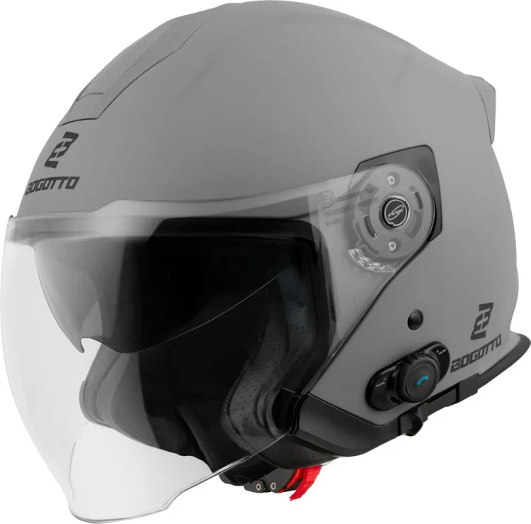 Мотошлем открытый Bogotto H586 BT Solid Bluetooth