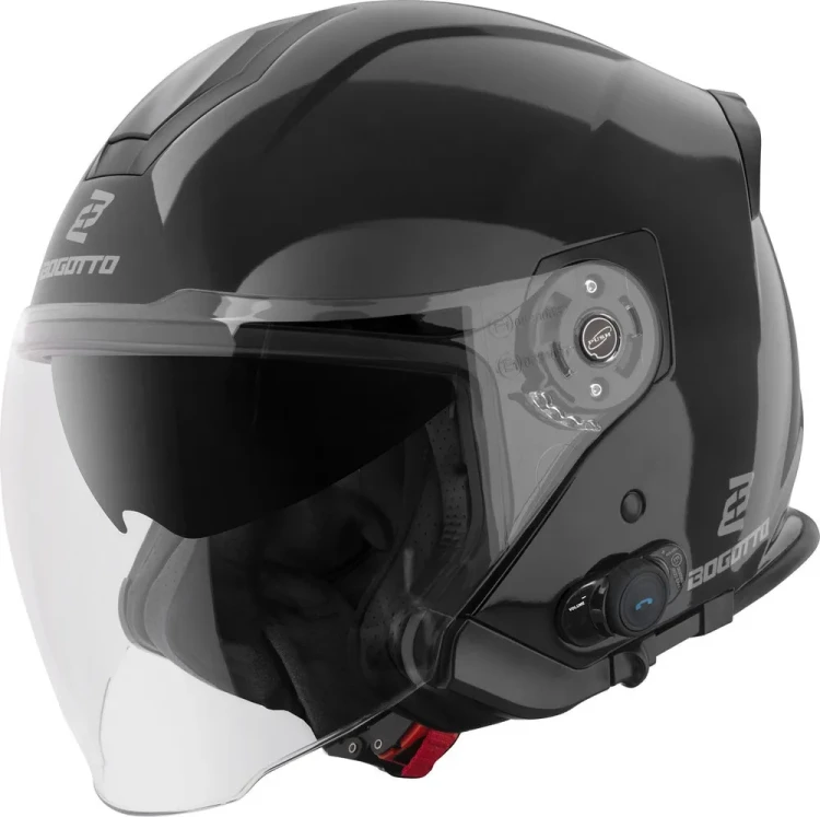 Мотошлем открытый Bogotto H586 BT Solid Bluetooth