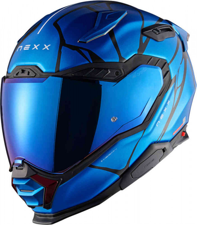 Мотошлем интеграл Nexx X.WST 3 B-Side синий/чёрный матовый 01XS303477078XXS