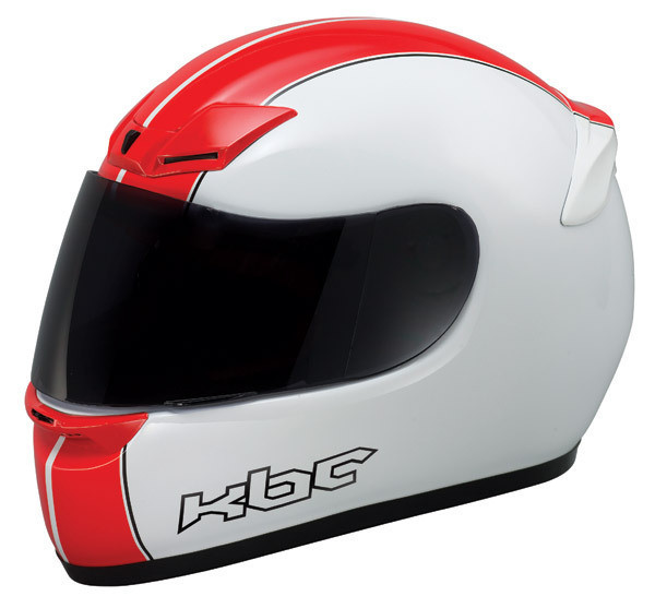 Мотошлем интеграл KBC XP-3 Double Stroke Белый/Красный 2099900010323