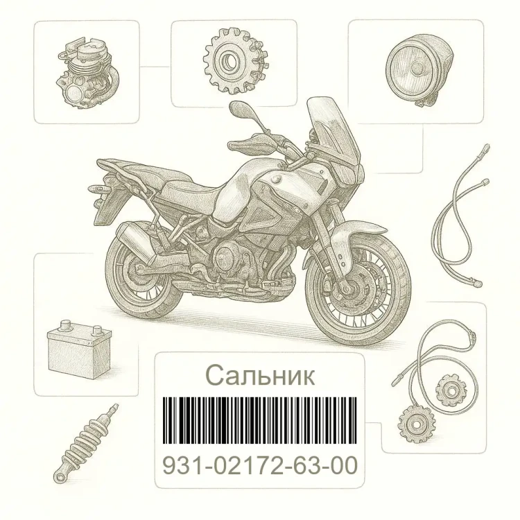 931-02172-63-00 Сальник, Yamaha Номер детали 931-02172-63-00, 931021726300, 931-02172-63, 9310217263, 931 02172 63