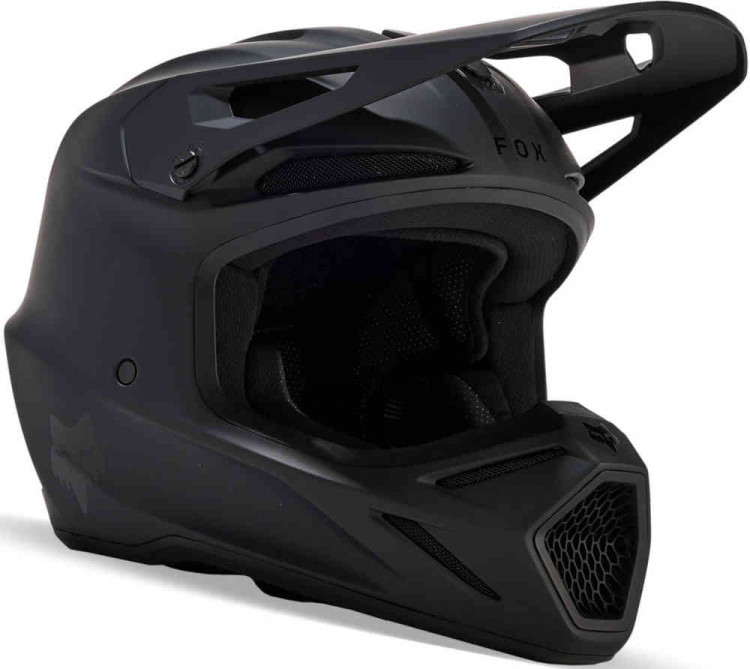 Мотошлем для мотокросса и эндуро FOX V3 Solid MIPS Черный матовый 2099900275876