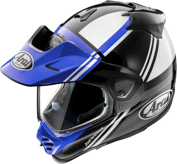 Мотошлем для мотокросса и эндуро Arai Tour-X5 Cosmic Синий/Черный/Белый 8008934007