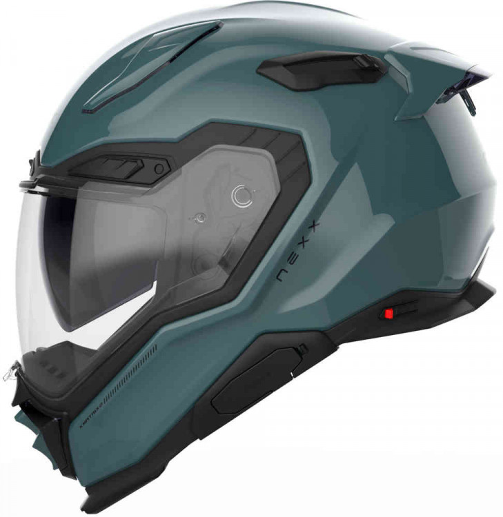 Мотошлем интеграл Nexx X.WST 3 Plain Синий/Зеленый 01XS3034377290XS