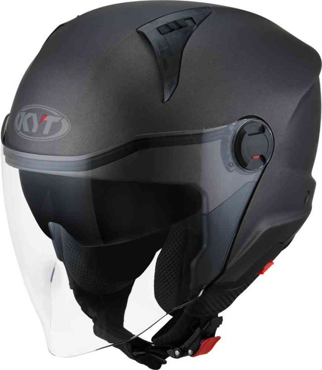 Мотошлем открытый KYT D-City Plain Матовый серый Y6DC00X1.3