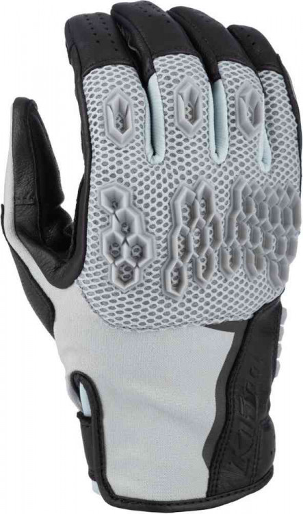 Мотоперчатки для города, спорта и туринга Klim Baja S4 2025 perforated Mesh Leather/Textile Enduro Motorcycle Gloves Серый/Черный 4063-001-120-615