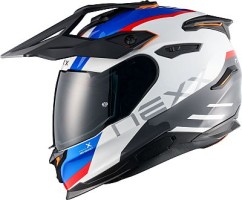 Мотошлем для мотокросса Nexx Y.TRAVL QUEST WHITE.BLUE.RED глянцевый белый-синий-красный