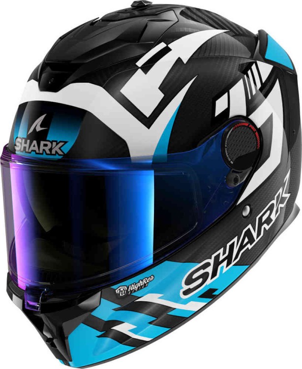 Мотошлем интеграл Shark Spartan GT Pro Carbon Zarco Track Racer карбон/белый/синий HE1370E-DWB-XS