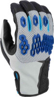 Мотоперчатки для города, спорта и туринга Klim Baja S4 2025 perforated Mesh Leather/Textile Enduro Motorcycle Gloves Синий/Серый 4063-001-120-636