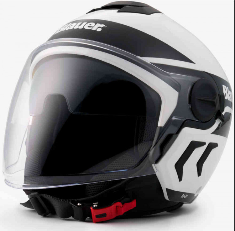 Мотошлем открытый Blauer Demi Jet DJ-01 Graphic B Белый 12CBKHU40119-H00046-H02-XS