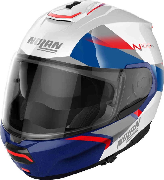 Мотошлем модуляр Nolan N100-6 Paloma N-Com Белый/Синий/Красный N160007080289