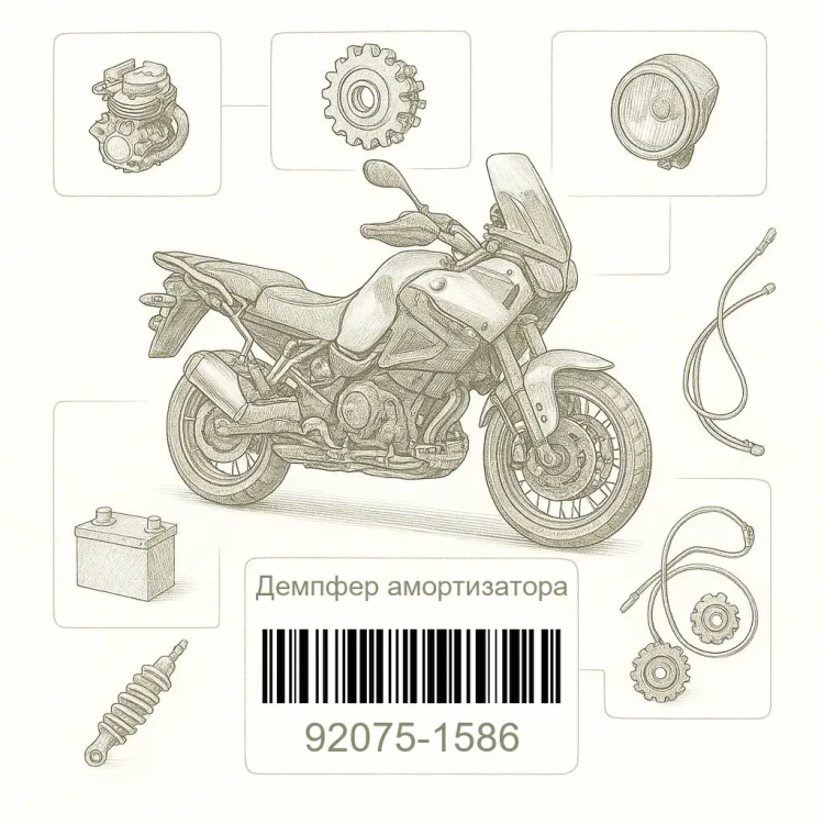 92075-1586 Демпфер амортизатора, Kawasaki Номер детали 92075-1586, 920751586