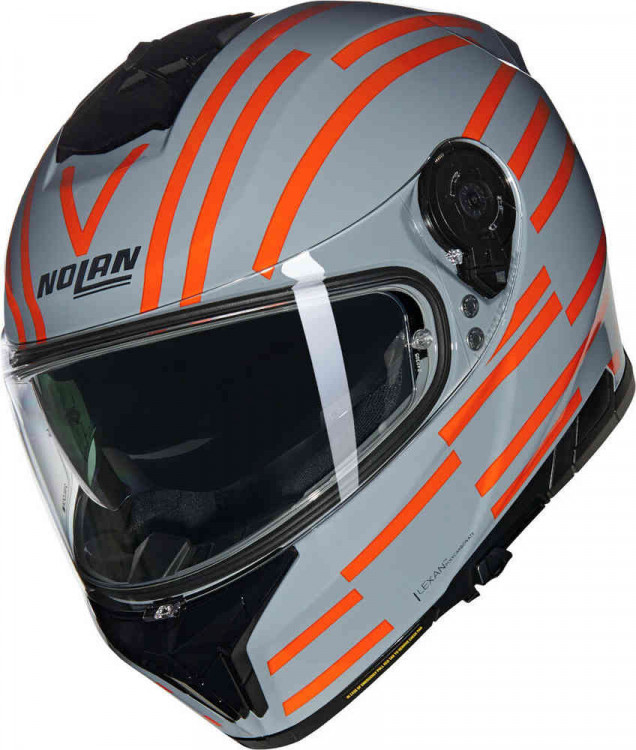 Мотошлем интеграл Nolan N80-8 Veloce N-Com Серый/Оранжевый N880008203499