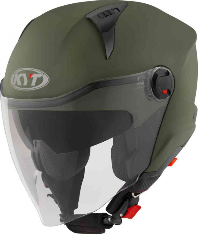 Мотошлем открытый KYT D-City Plain Матовый зеленый Y6DC00XG.2