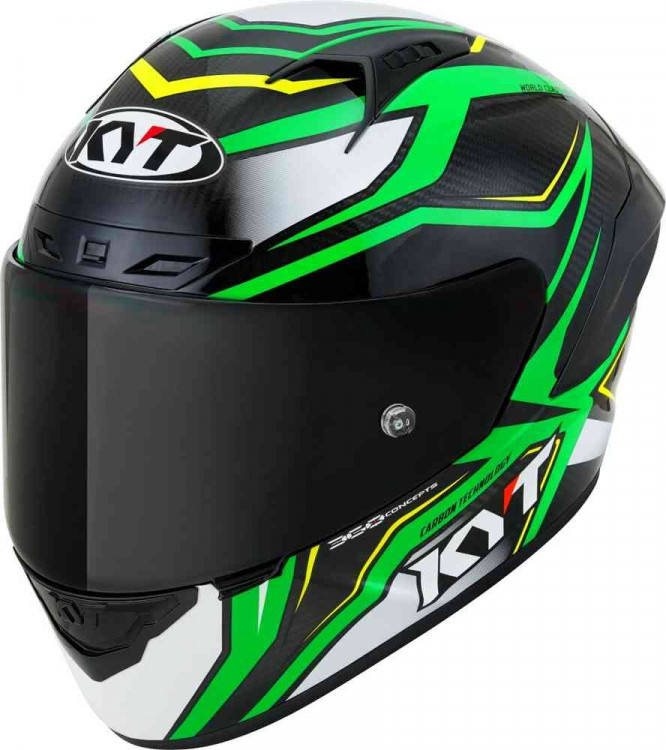 Мотошлем интеграл KYT NZ Race Carbon Stride Флуоресцентный зеленый Y6NZ0025.2