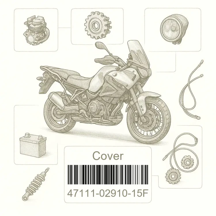 47111-02910-15F Cover, frame rh (blue), Suzuki Номер детали 47111-02910-15F, 471110291015F