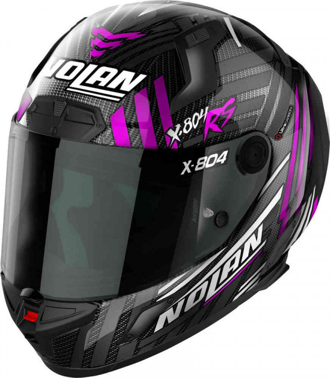 Мотошлем интеграл Nolan X-804 RS Ultra Carbon Spectre Черный/фиолетовый/серебристый X840007450219