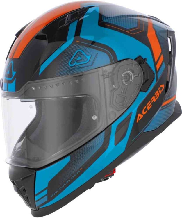 Мотошлем интеграл Acerbis X-Way Graphic Синий/Оранжевый 0026016.243.062