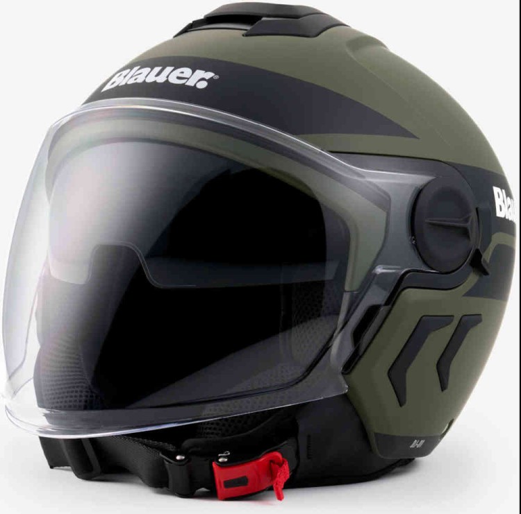 Мотошлем открытый Blauer Demi Jet DJ-01 Graphic B Зеленый 12CBKHU40119-H00046-H67-XS