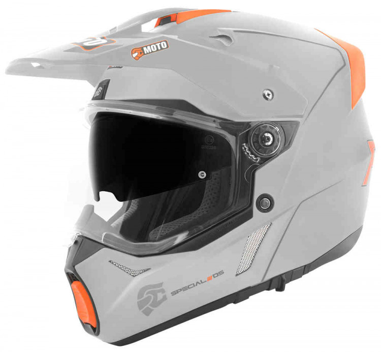 Мотошлем для мотокросса и эндуро FC-Moto Merkur Pro Straight Матовый серый 2099900200137