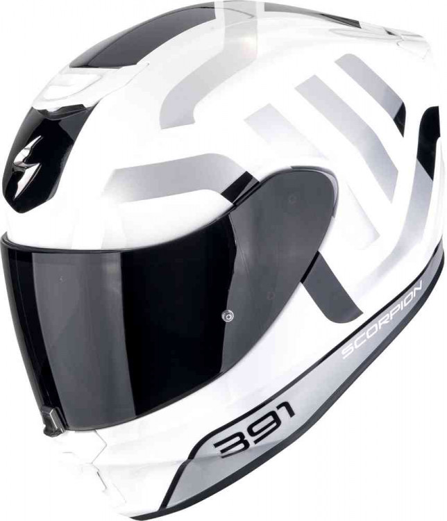 Мотошлем интеграл Scorpion EXO 391 Arok Белый/Черный/Серебристый 139-417-286-02