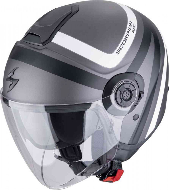 Мотошлем открытый Scorpion EXO-City II Riva Серый матовый/белый 183-488-357-02