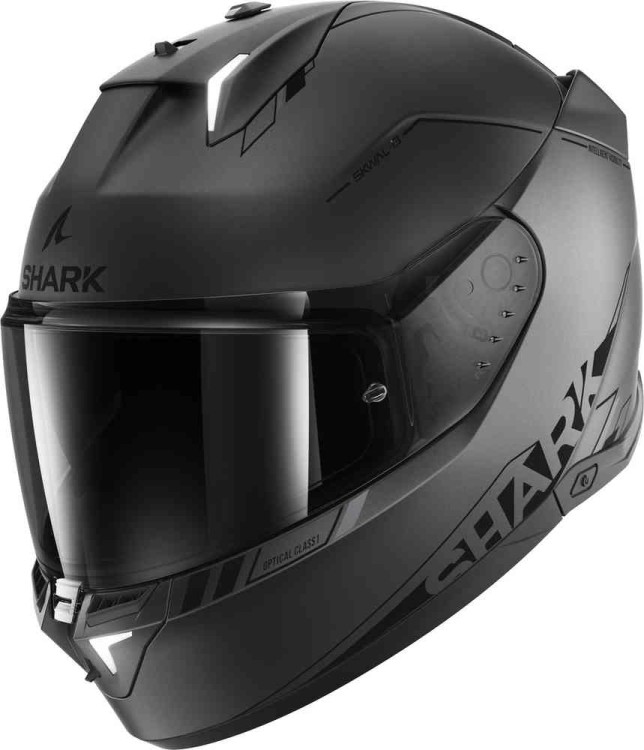 Мотошлем интеграл Shark Skwal i3 Blank SP Антрацитовый матовый/черный/серебристый HE0811E-AKS-XS