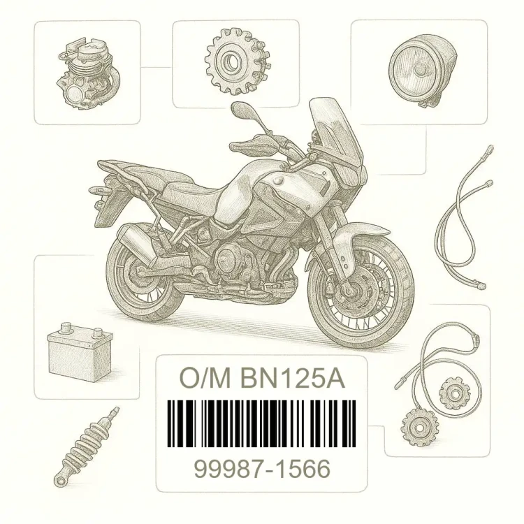 99987-1566 O/M BN125A, Kawasaki Номер детали 99987-1566, 999871566