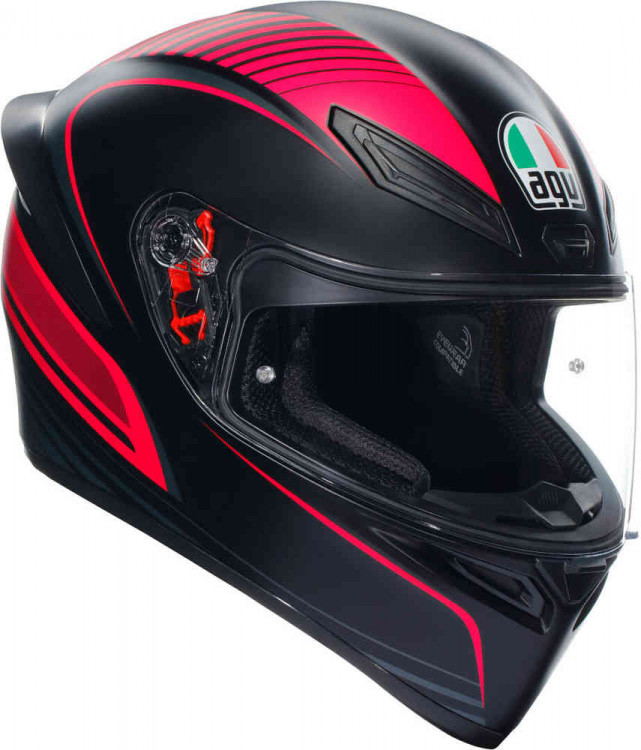 Мотошлем интеграл AGV K-1 S Warmup Черный/Розовый 18394001-026-XL