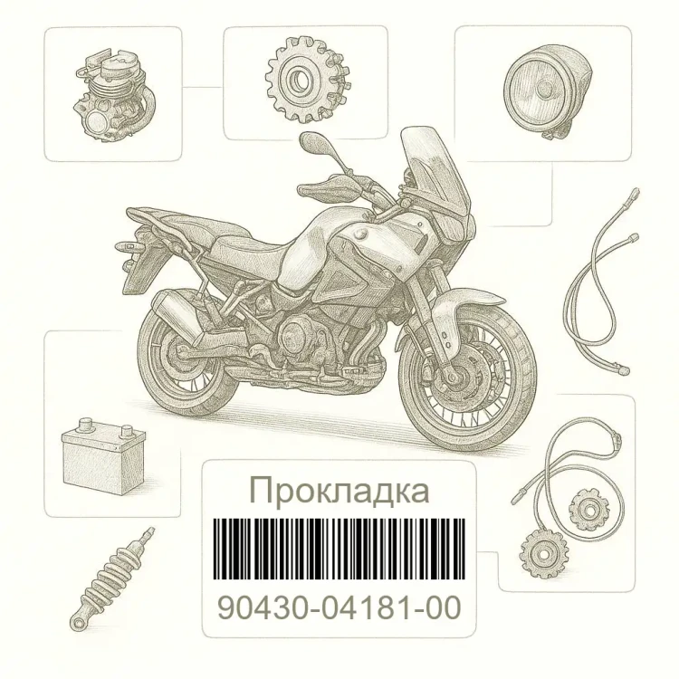90430-04181-00 Прокладка, Yamaha Номер детали 90430-04181-00, 904300418100, 90430-04181, 9043004181, 90430 04181