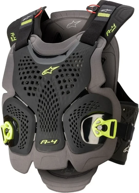 Мотозащита Alpinestars A-4 Max Черный/Желтый 6701520-1155-XS-S