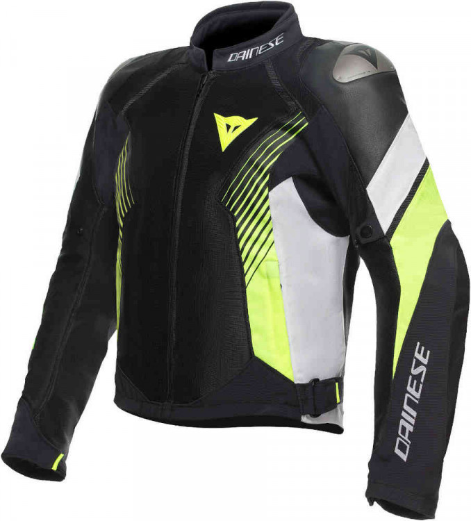 Мотокуртка текстильная мужская Dainese Super Rider 2 Absoluteshell Черный/Белый/Флуоресцентный желтый 1654630-Q90-50