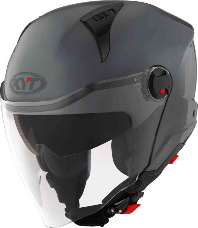 Мотошлем открытый KYT D-City Plain Серый Y6DC00W1.6