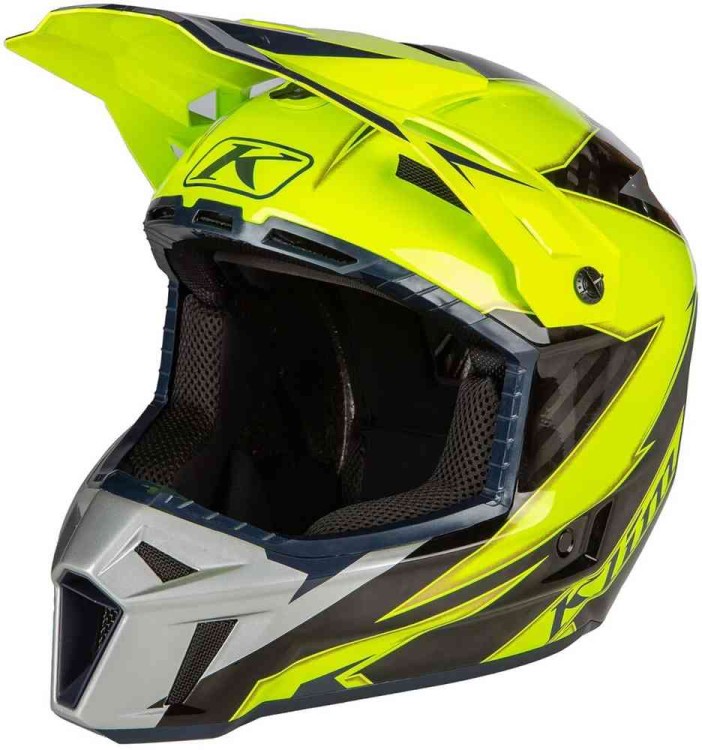 Мотошлем для мотокросса и эндуро Klim F3 Lighting Carbon
